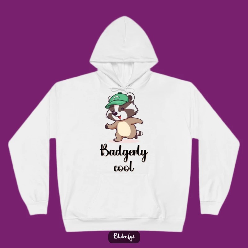 Funny Badger Skipping Hoodie: Cozy & Jolly, Awkward Fun, Perfect Gift!