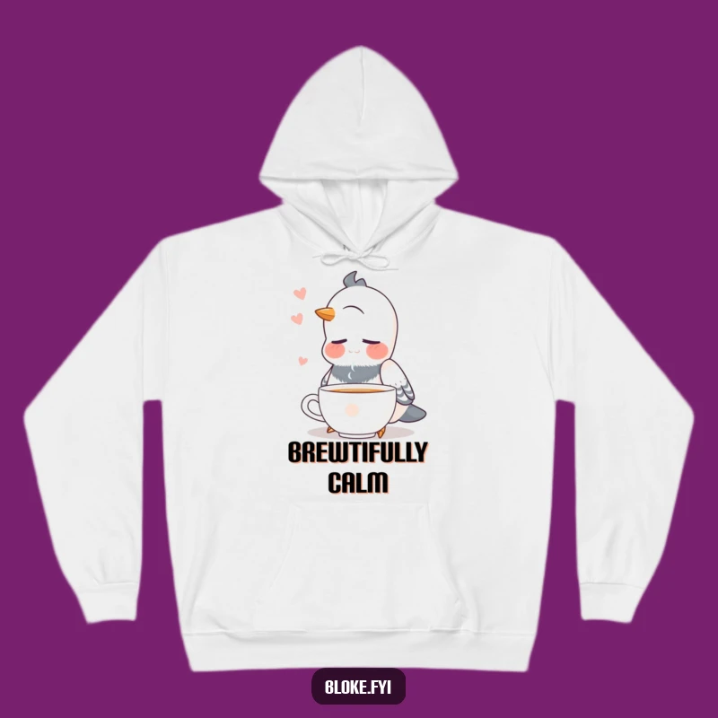 Funny Pigeon Tea Hoodie: Cozy Up with Calm! The Ultimate Funny Gift.