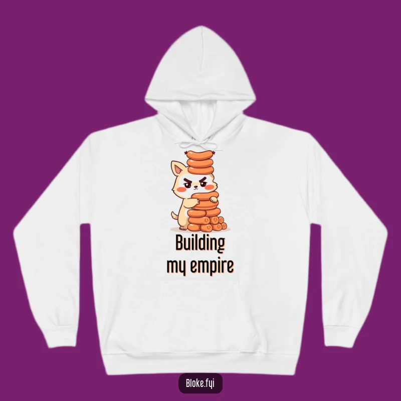 Funny Sausage Tower Bloke Animal Hoodie - Cozy & Carnivorous