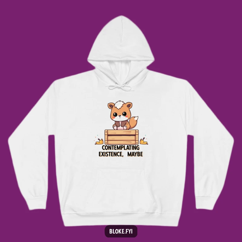 Funny Thoughtful Animal Hoodie - Cozy Sweatshirt for Pondering Creatures, Best Funny Gift