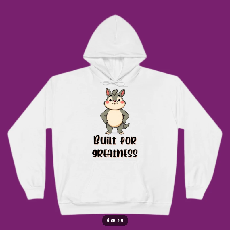 Cozy Funny Proud Animal Hoodie - Confident Bloke Character Gift