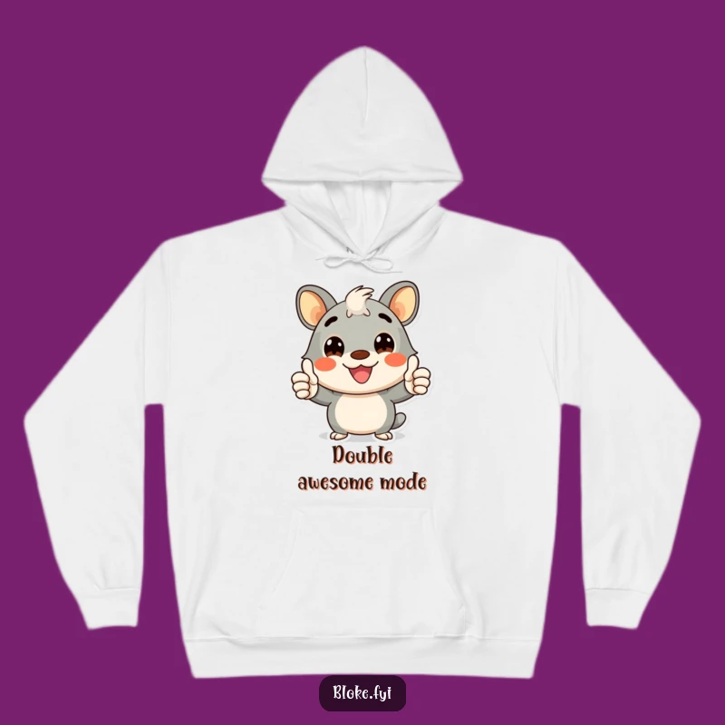 Funny Bloke Animal Thumbs-Up Hoodie - Cozy Cheerfulness & Approval