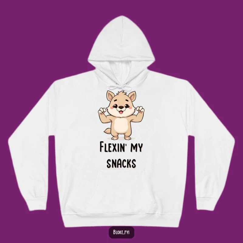 Funny Cozy Muscle Flex Animal Hoodie: Small but Mighty Comfort