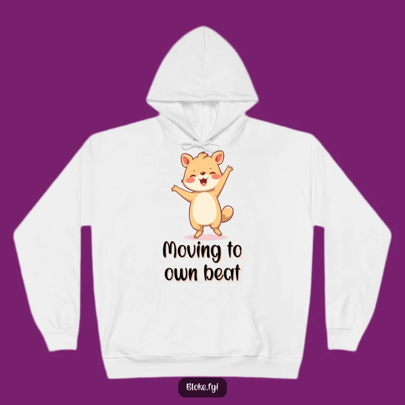 Funny Hoodie: Clumsy Dancing Animal Joyful Moves - Cozy Humorous Gift
