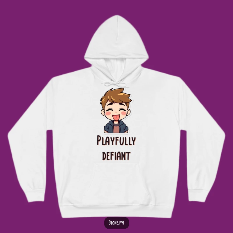 Funny Tongue Out Hoodie - Grinning Guy's Cozy Mischief
