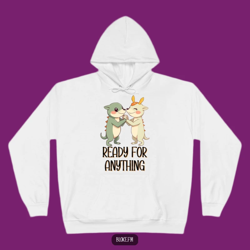 Funny Arm Wrestle Creature Hoodie: Cozy Up for a Playful Bout
