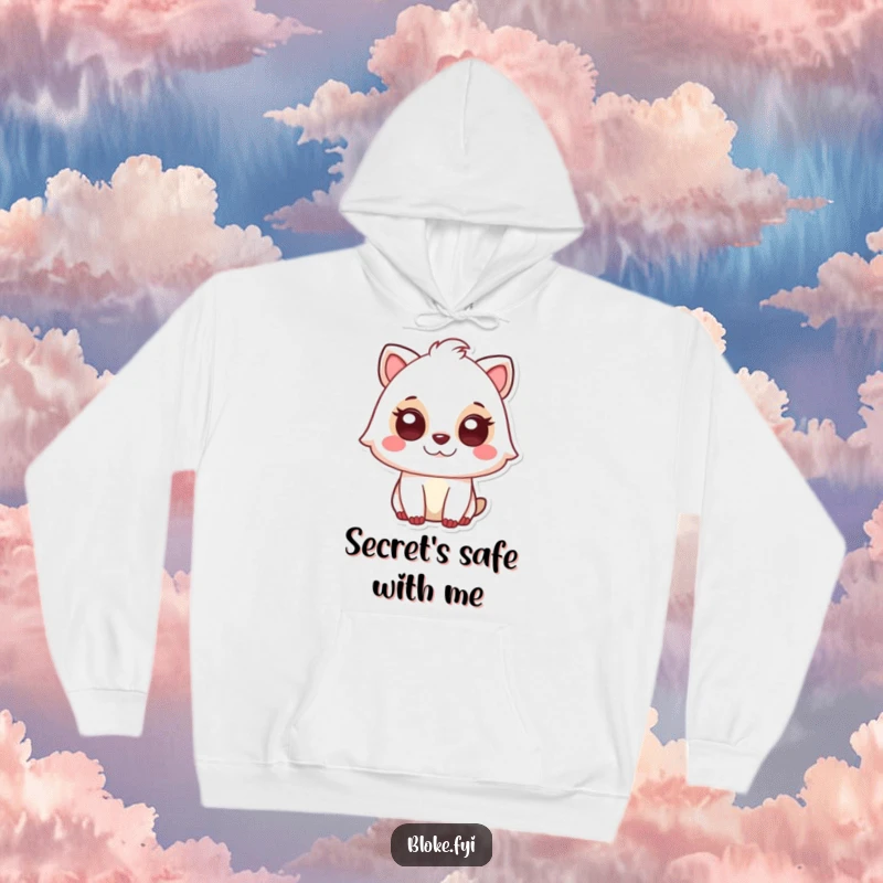 Funny hoodie showcasing a cute animal character with a knowing, slightly mischievous glance, perfect for cozy, clever moments.