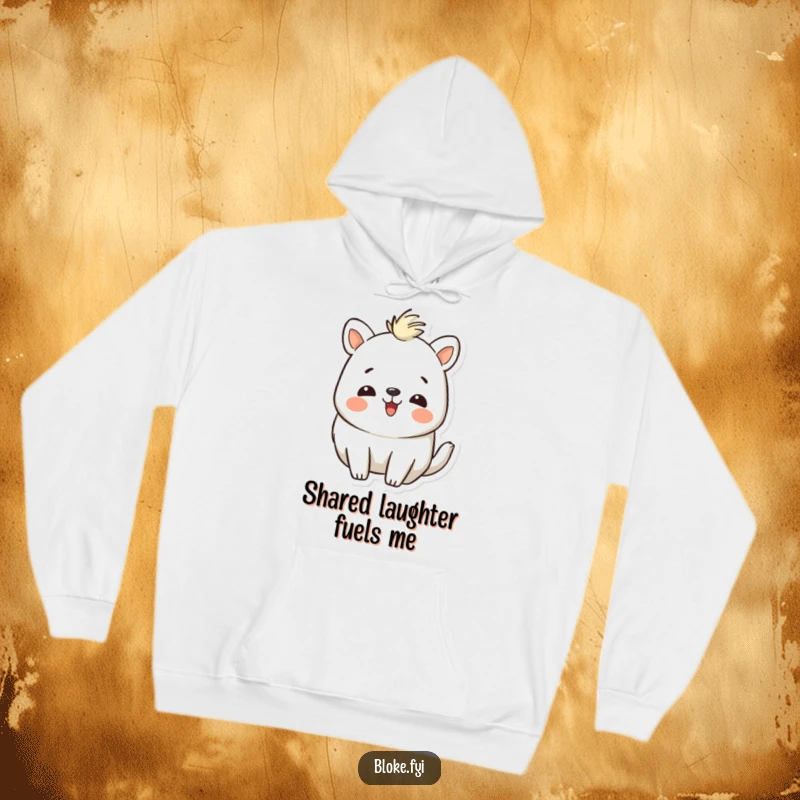 Funny Hoodie: A lovable, rough-edged animal is captured mid-laugh, offering warmth, comfort, and a dose of humorous joy.