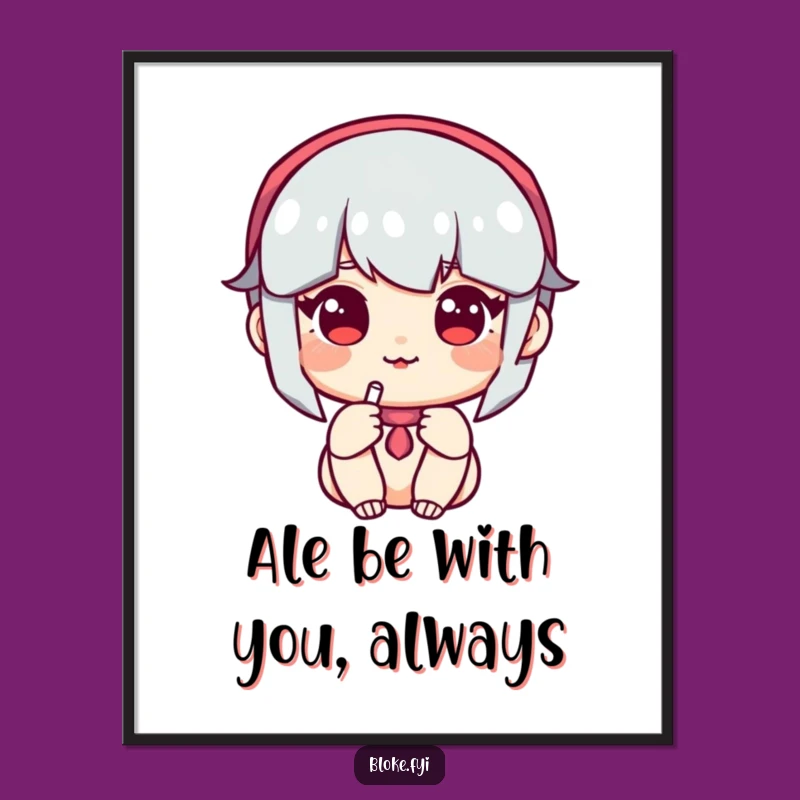 Funny Free Printable Wall Art: Amiable Character Offers Pint - Charming Downloadable Decor