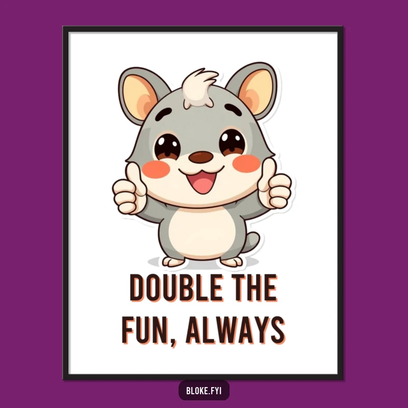 Free Printable Funny Wall Art: Thumbs Up Animal - Positive Downloadable Decor!