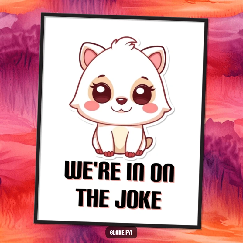 Funny Free Printable Wall Art: Cute animal shares a knowing, humorous glance, exuding intelligence and subtle amusement, perfect for witty decor.