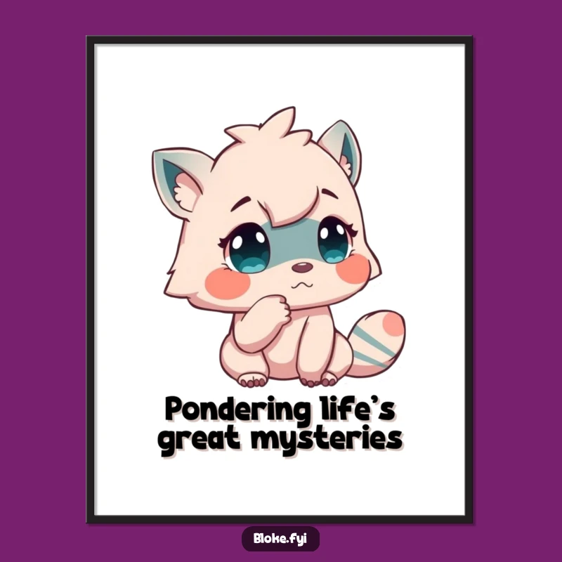 Free Printable Contemplative Creature Wall Art - Funny Downloadable Decor for Pondering Minds