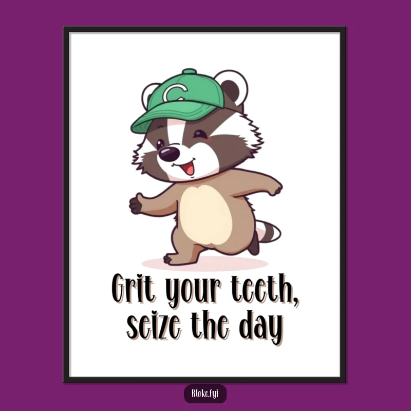 Free Printable Wall Art: Awkward Badger Skipper Downloadable Quirky Decor