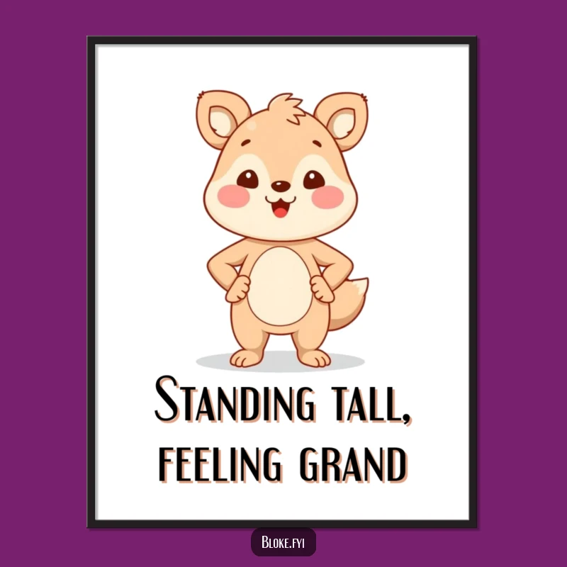 Free Printable Wall Art: Proud Animal - Confident Downloadable Art Gift!