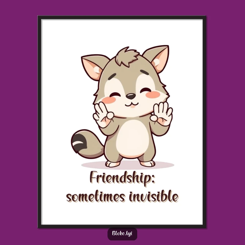 Free Printable Wall Art: Awkward Bloke Animal High-Five Moment Funny Downloadable Decor