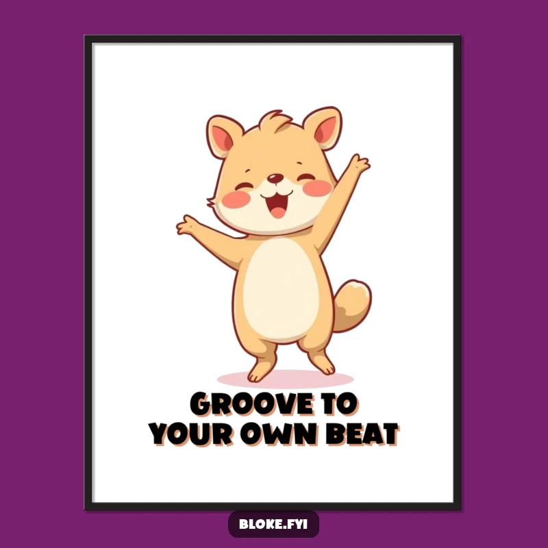 Funny Free Printable Wall Art: Dancing Animal - Joyful Downloadable Decor