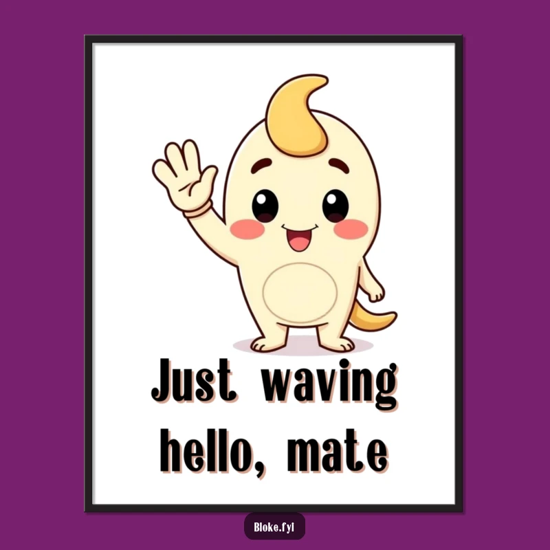 Funny Free Printable Wall Art: Jaunty Wave Fellow, Humorous Downloadable Decor