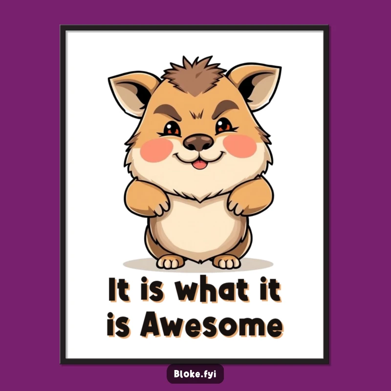 Funny Free Printable Wall Art: Shrugging Animal, Humorous Downloadable Decor