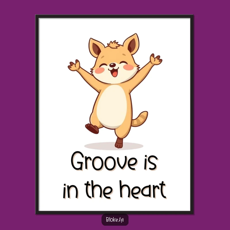 Funny Free Printable Wall Art: Sturdy Animal Dancing Clumsily - Downloadable Decor