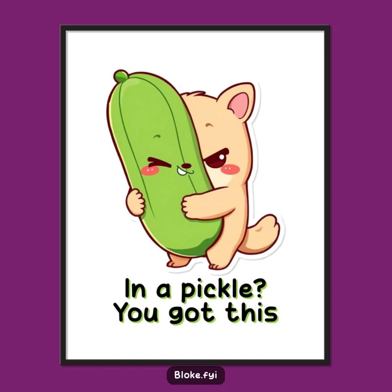 Free Printable Pickle Wall Art: Funny Bloke Downloadable Decor with Sassy Charm