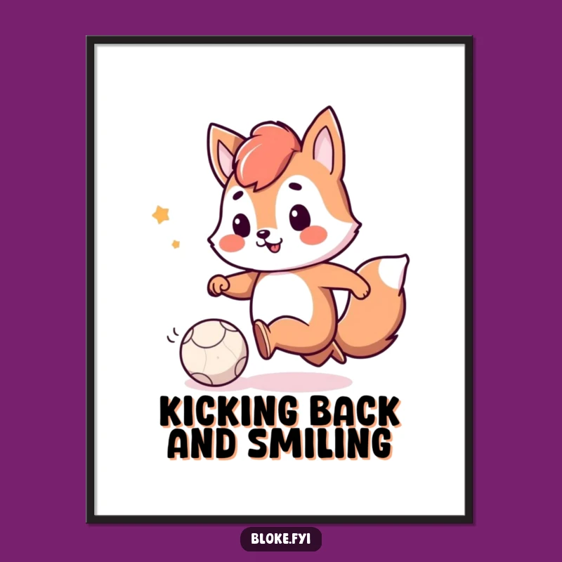 Free Printable Wall Art: Kicking Animal Playfulness, Funny Downloadable Art for Your Space