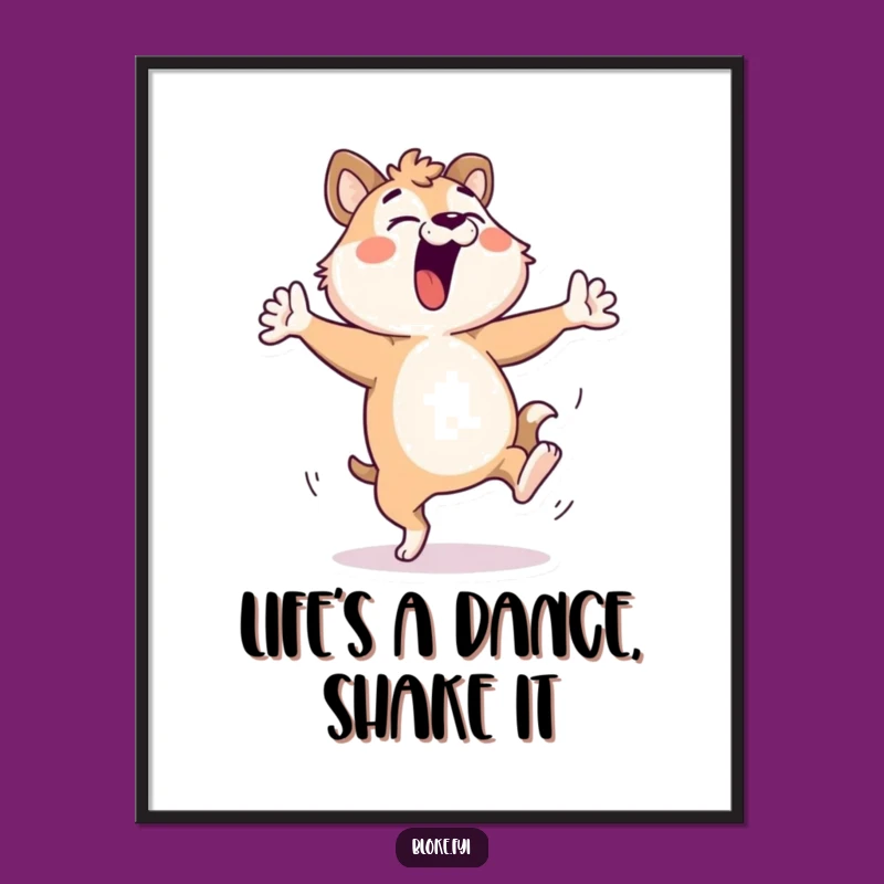 Funny Free Printable Wall Art: Comical Dancing Bloke Animal - Quirky Downloadable Decor!