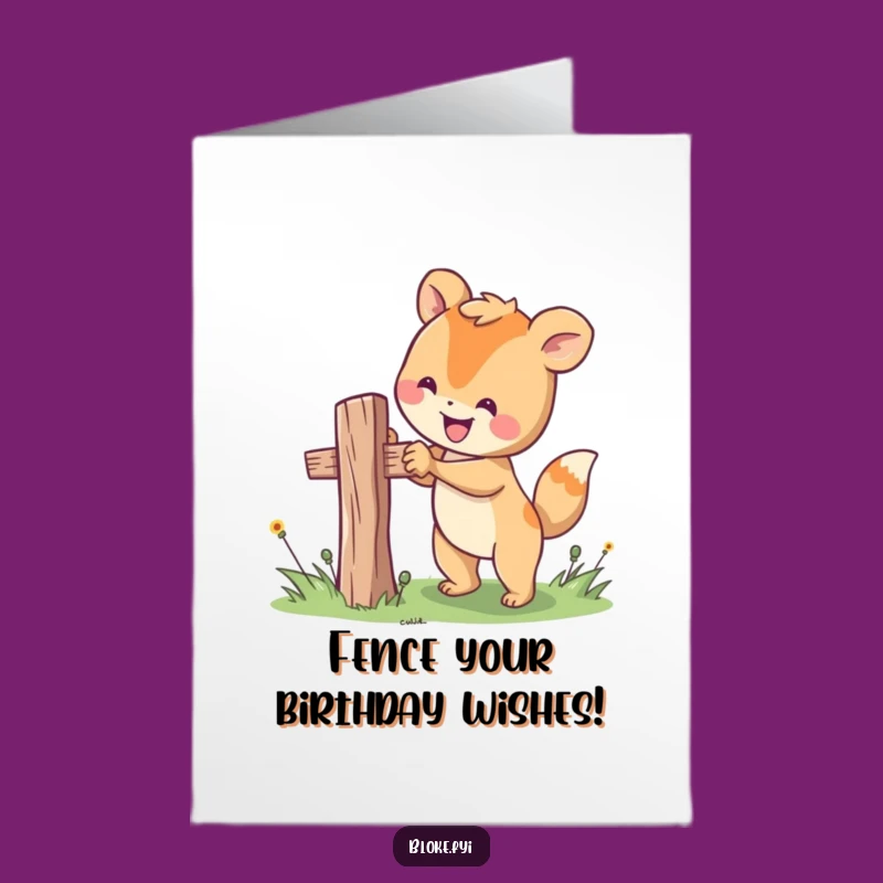 Free Printable Birthday Card: Fixing Animal, Funny Downloadable Gift for a Special Day