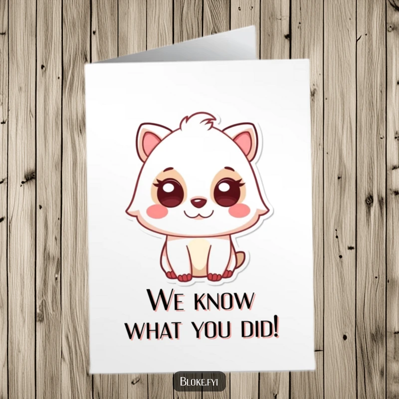 Funny Free Printable Birthday Card: Cute animal shares a knowing, humorous glance, hinting at a shared joke, perfect for a subtle celebration.