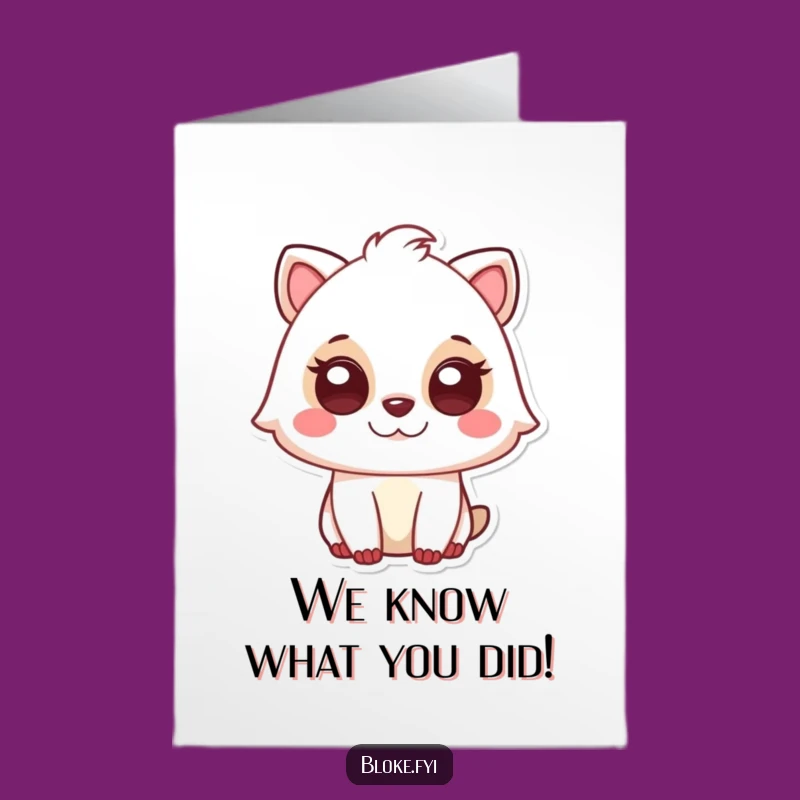 Free Printable Animal Birthday Card - Funny Knowing Glance Downloadable Gift
