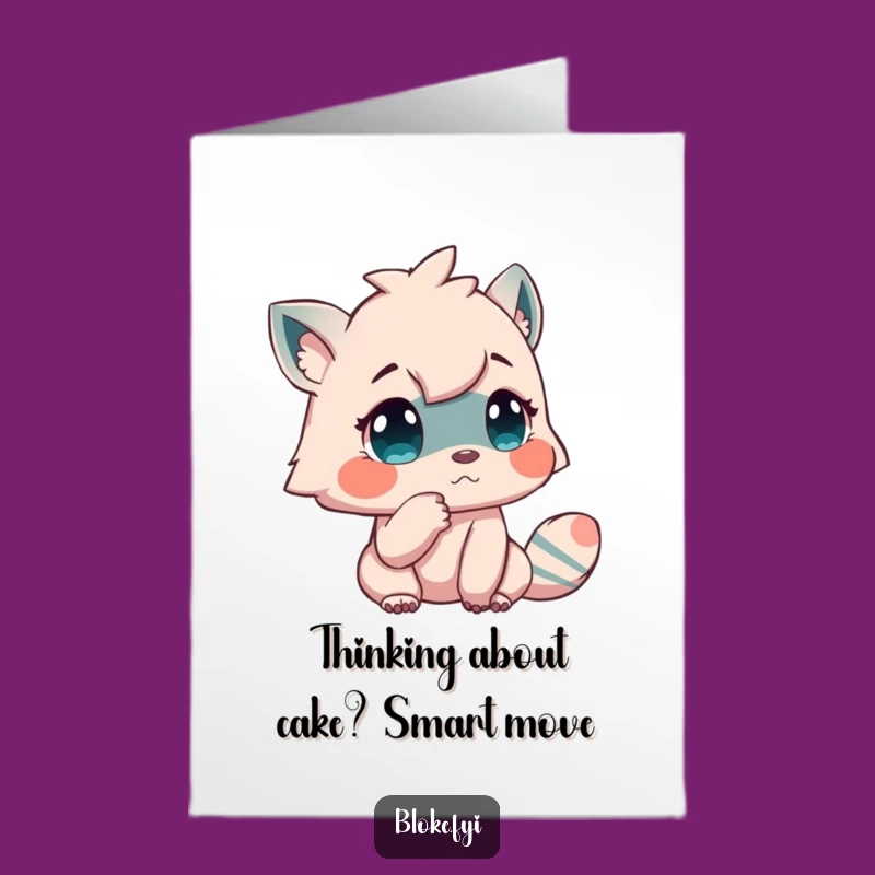 Free Printable Contemplative Creature Birthday Card - Funny Downloadable Gift for Deep Thinkers