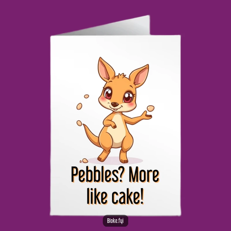 Funny Free Printable Birthday Card: Juggling Kangaroo Digital Download Gift