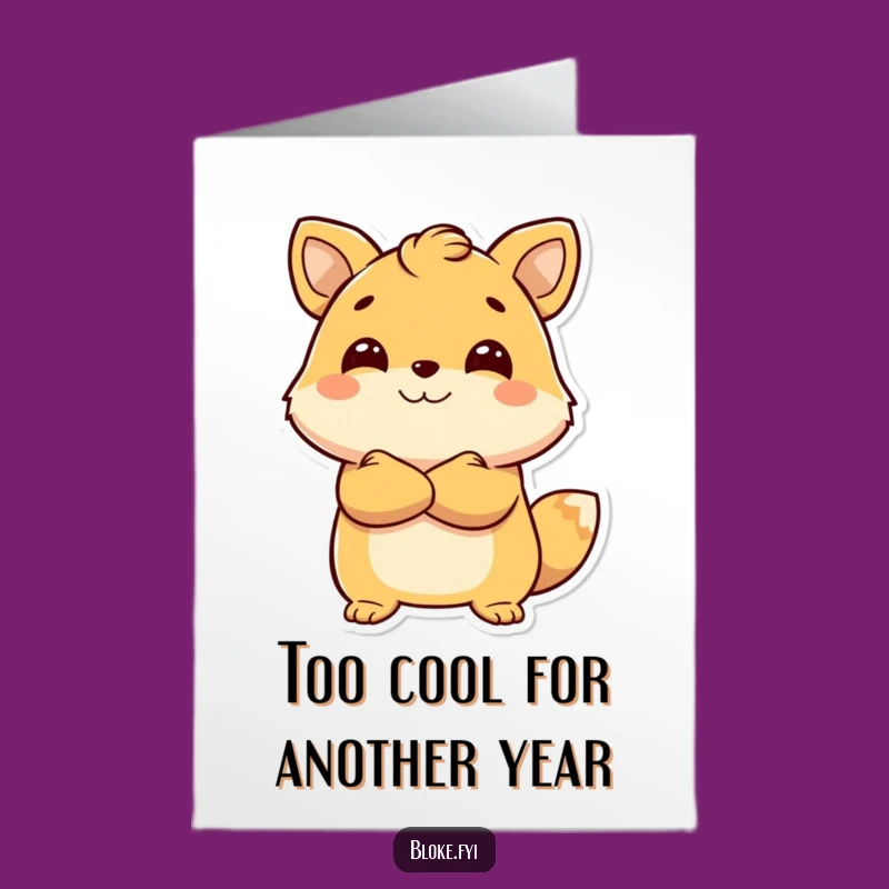 Free Printable Birthday Card: Confident Animal Ready to Party Downloadable Gift