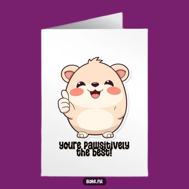 Funny Free Printable Birthday Card: Round Animal Thumbs Up Delivers Laughs & Joyful Wishes