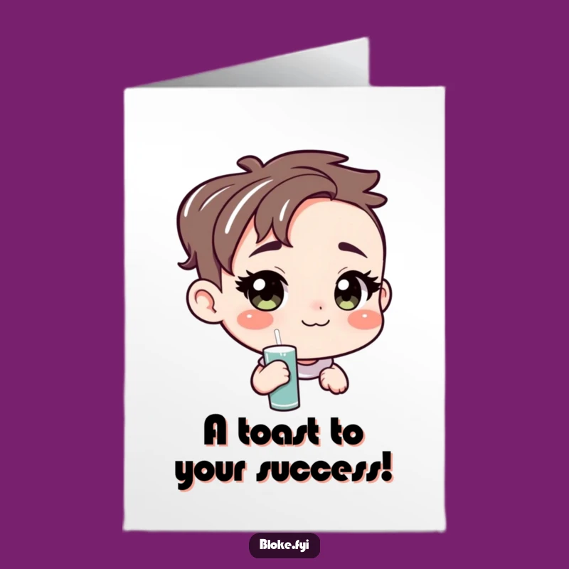 Free Printable Congrats Card: Amiable Character Offers Pint, Hilarious Downloadable Gift