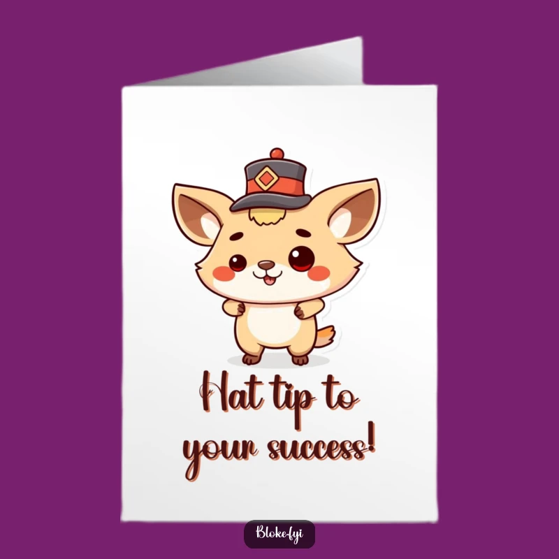 Free Printable Congrats Card: Swag Animal Tipping Hat Funny Downloadable Gift