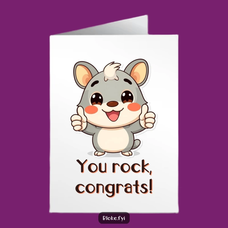 Free Printable Congrats Card: Thumbs Up Animal - Celebrate Success!