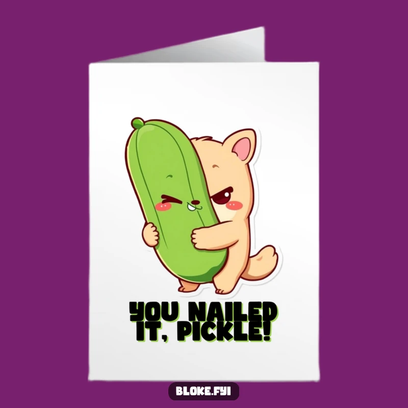Free Printable Pickle Congrats Card: Sassy Bloke Downloadable Gift for Big Wins