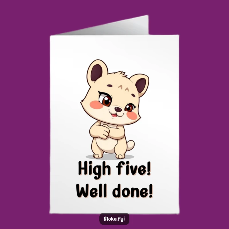 Free Printable Mischievous Animal Congrats Card - Humorous Downloadable Gift for Clever Wins