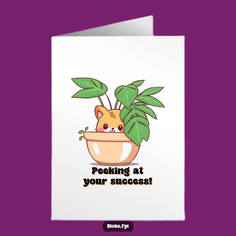 Free Printable Congrats Card: Curious Animal Reveal, Funny Downloadable Gift for New Beginnings