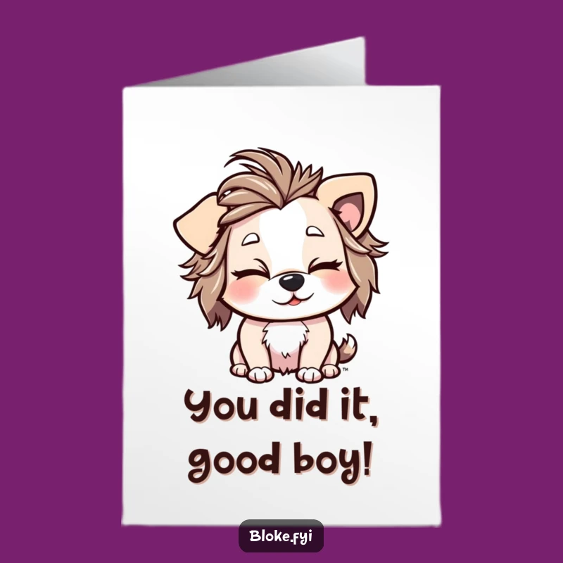 Free Printable Congrats Card: Cheeky Dog Winks for Your Big Achievement!