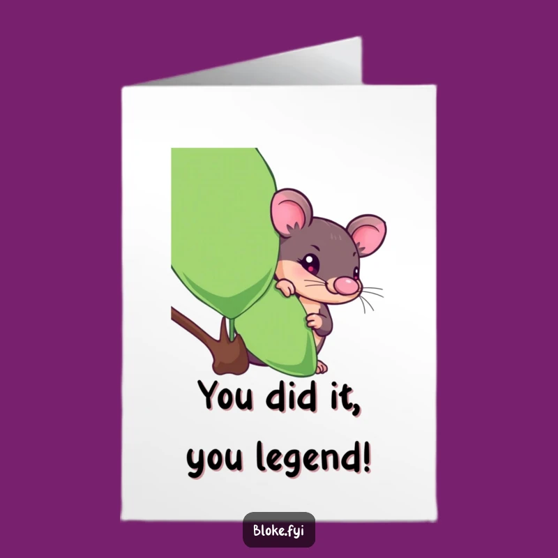 Free Printable Congrats Card: Curious Platypus Digital Download for Success