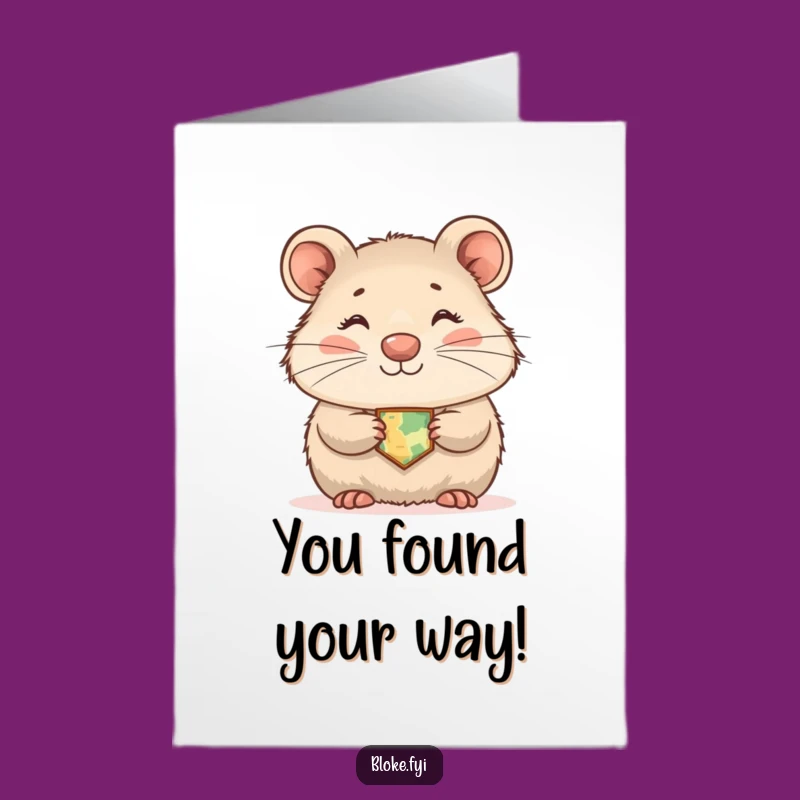 Free Printable Congrats Card: Shy Wombat's Journey Digital Download