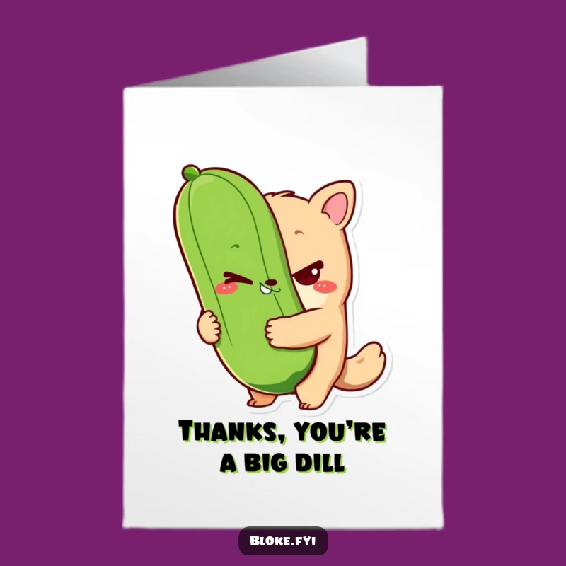 Free Printable Pickle Thank You Card: Sassy Bloke Downloadable Gift of Thanks