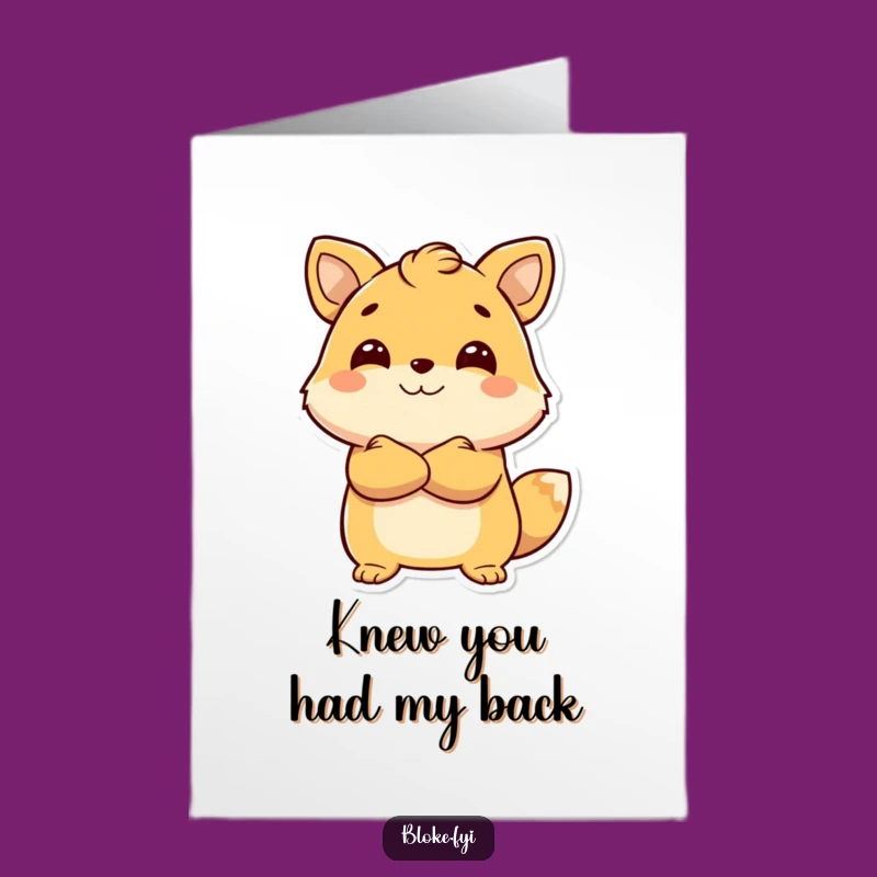 Free Printable Thank You Card: Confident Animal Expresses Gratitude Downloadable