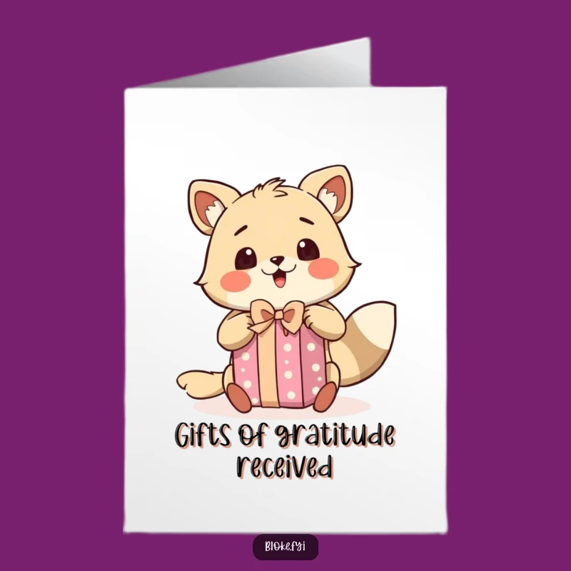 Free Printable Thank You Card: Excited Bloke Animal's Gift of Thanks Funny Downloadable Gift
