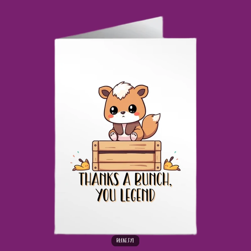 Free Printable Thoughtful Animal Thank You Card - Funny Downloadable Gift for Expressing Gratitude