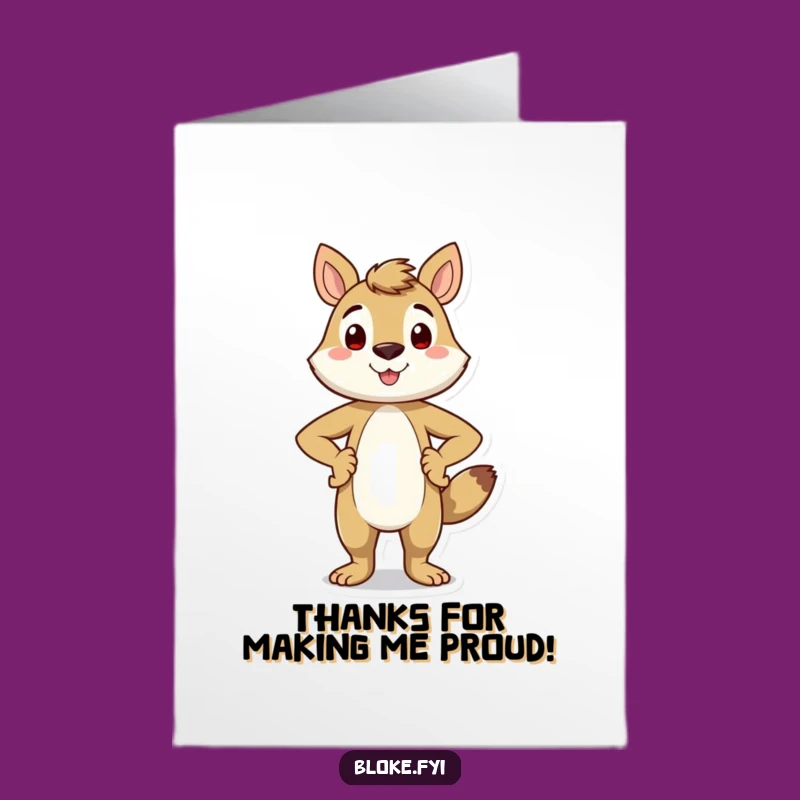 Free Printable Thank You Card: Proud Animal, Humorous Downloadable Gift for Gratitude