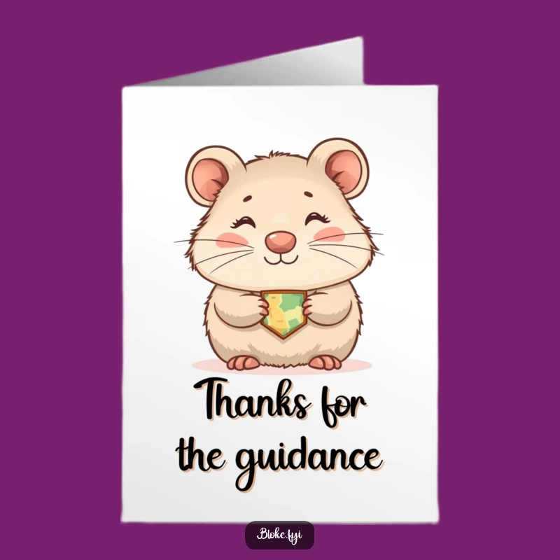 Free Printable Thank You Card: Shy Wombat's Guided Thanks Digital