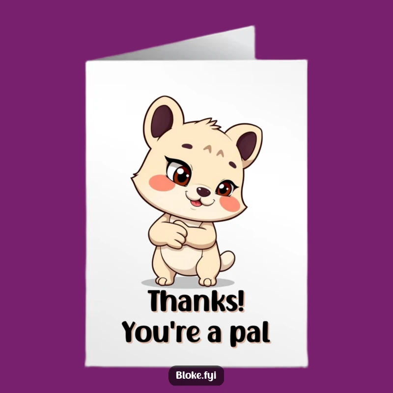 Free Printable Mischievous Animal Thank You Card - Witty Downloadable Gift for Gratitude