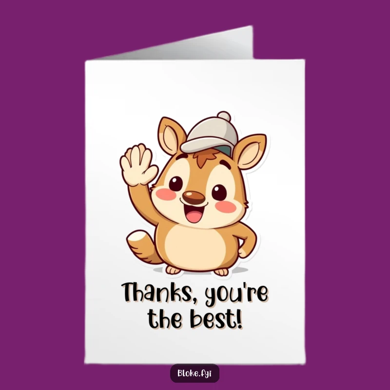Free Printable Thank You Card: Bloke Animal Salutes - Express Thanks with a Smile!